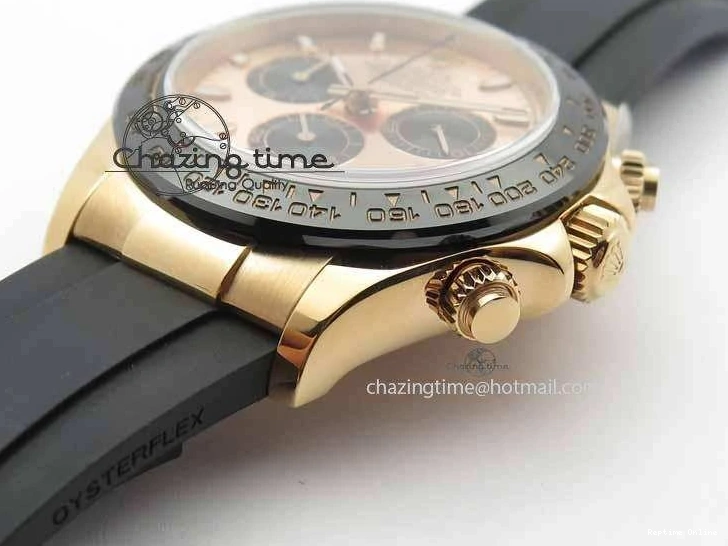 0417 RelaxedFit Daytona 116515 Noob 1:1 Best Edition Rose Gold Dial On Black Rubber Strap A7750(Free Extra Strap) 3740